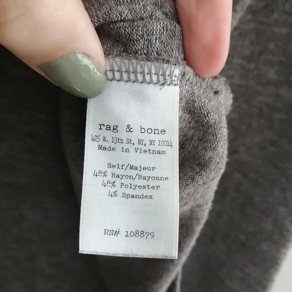 Rag &  Bone Jeans Camden Long Sleeve Tee with Step Hem Soft Oversize Relaxed XS - Picture 11 of 16